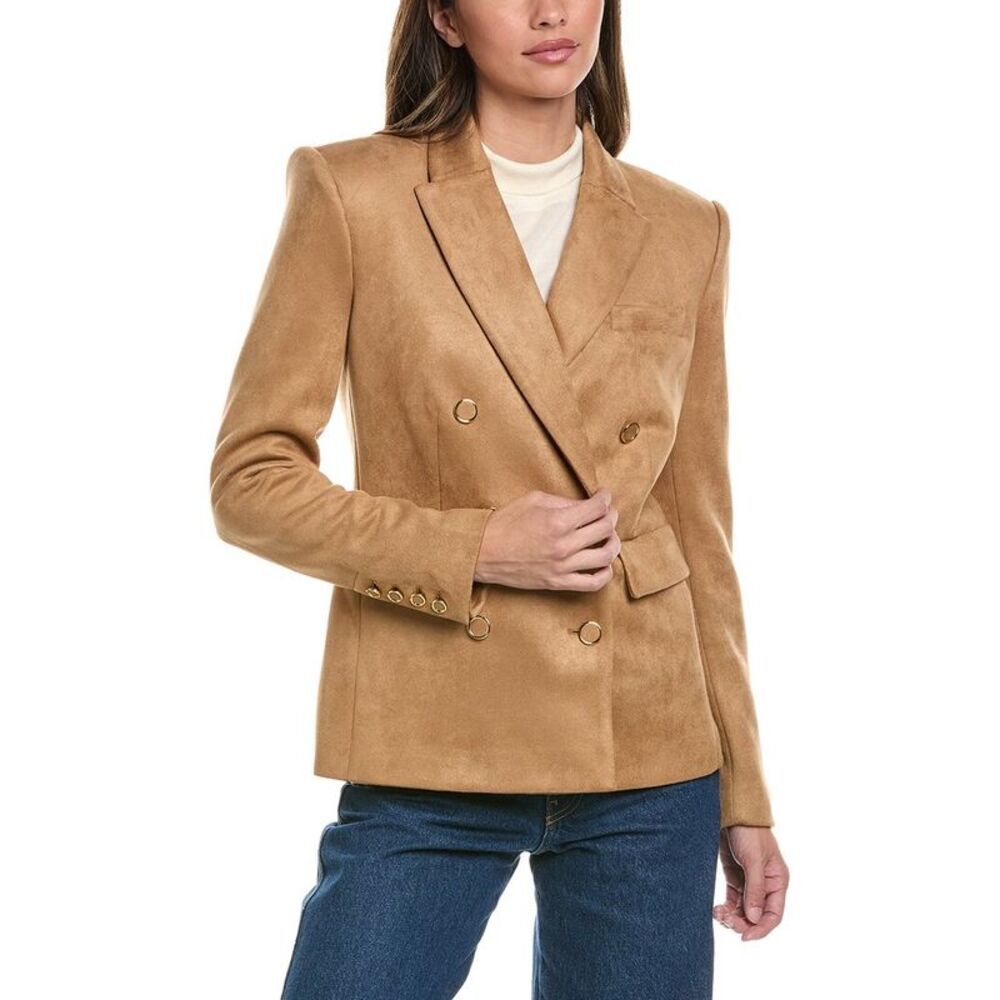 Generation Love Womens  Arielle Vegan Suede Blazer, Brown
